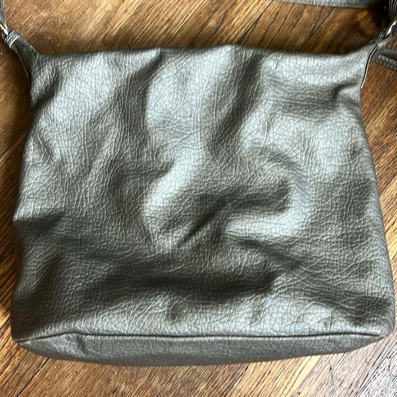 Nine West large shoulder bag textured faux leather gray green - Picture 6 of 14